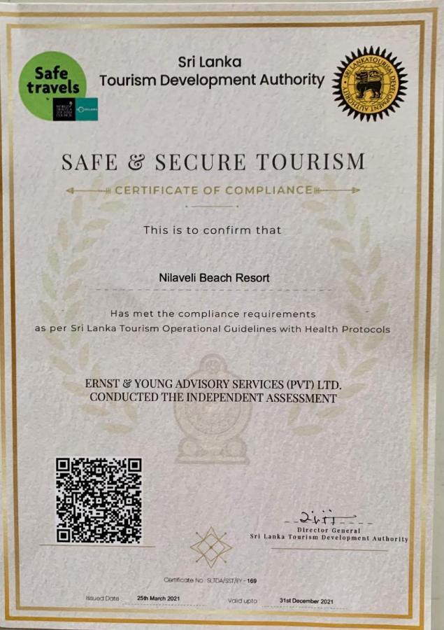 Nilaveli Beach Resort - Level 1 Certified ภายนอก รูปภาพ
